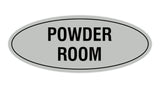 Oval Powder Room Sign