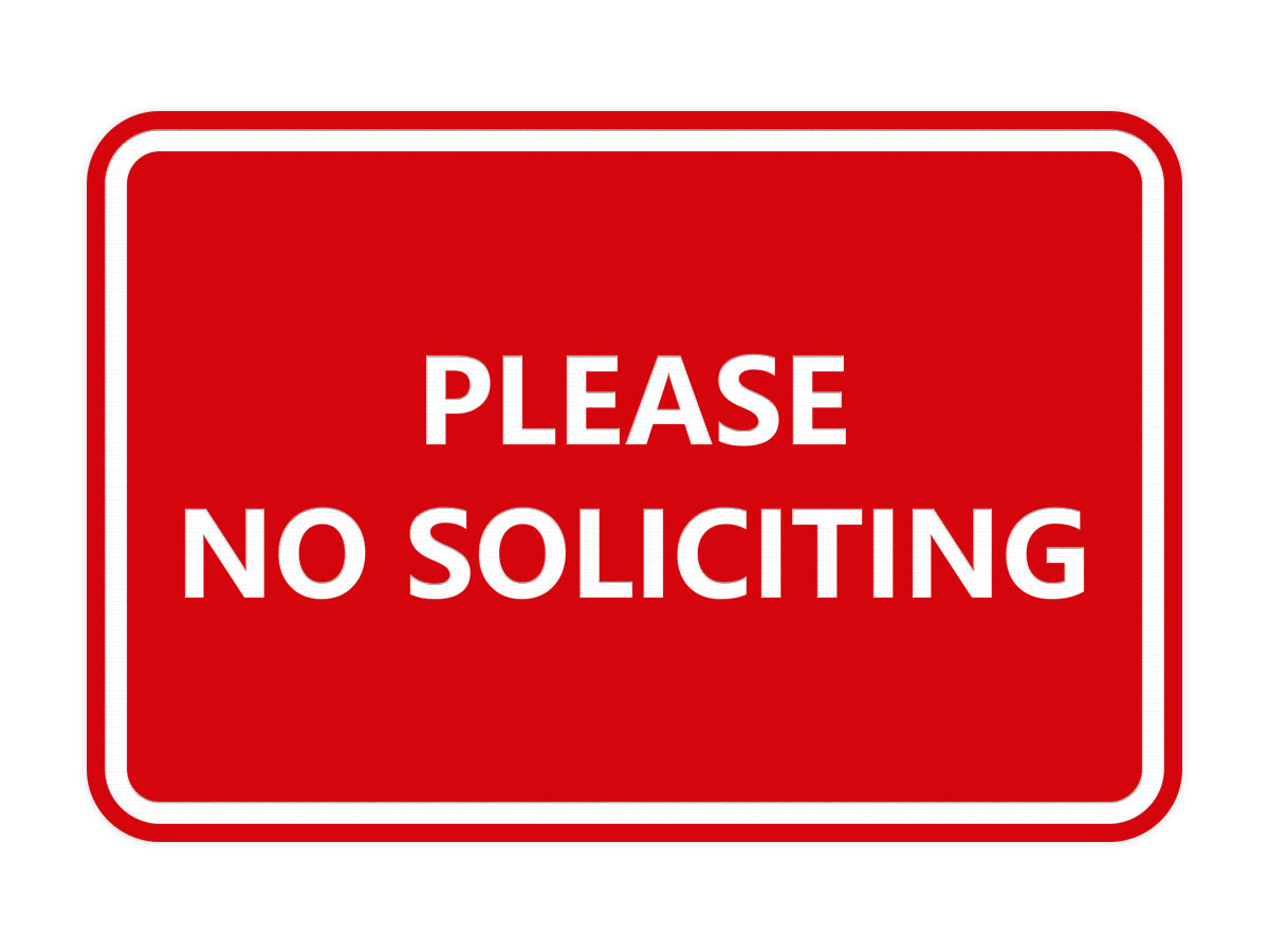 Signs ByLITA Classic Framed Please No Soliciting Sign