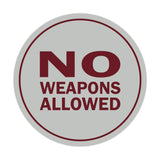 Signs ByLITA Circle No Weapons Allowed Sign