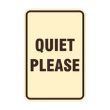 Portrait Round Quiet Please Sign