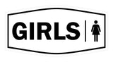 Signs ByLITA Fancy Girls (female bathroom icon) Sign with Adhesive Tape, Mounts On Any Surface, Weather Resistant, Indoor/Outdoor Use