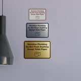 Classic Framed Sensitive Plumbing Do Not Flush Anything Except Toilet Paper Wall or Door Sign
