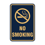 Portrait Round No Smoking Sign