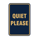 Portrait Round Quiet Please Sign