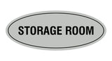 Lt Gray Oval Storage Room Sign