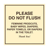 Signs ByLITA Square please do not flush etiquette Sign