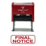 Red Final Notice Office Self-Inking Office Rubber Stamp