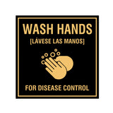 Signs ByLITA Square Wash Hands For Disease Control Sign