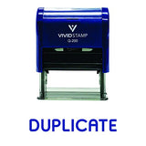 Blue Duplicate Self-Inking Office Rubber Stamp