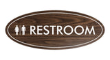 Signs ByLITA Oval Restroom Sign