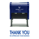 Blue Thank You We Appreciate Your Business Self Inking Rubber Stamp