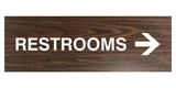 Signs ByLITA Basic Restrooms Right Arrow Directional Sign