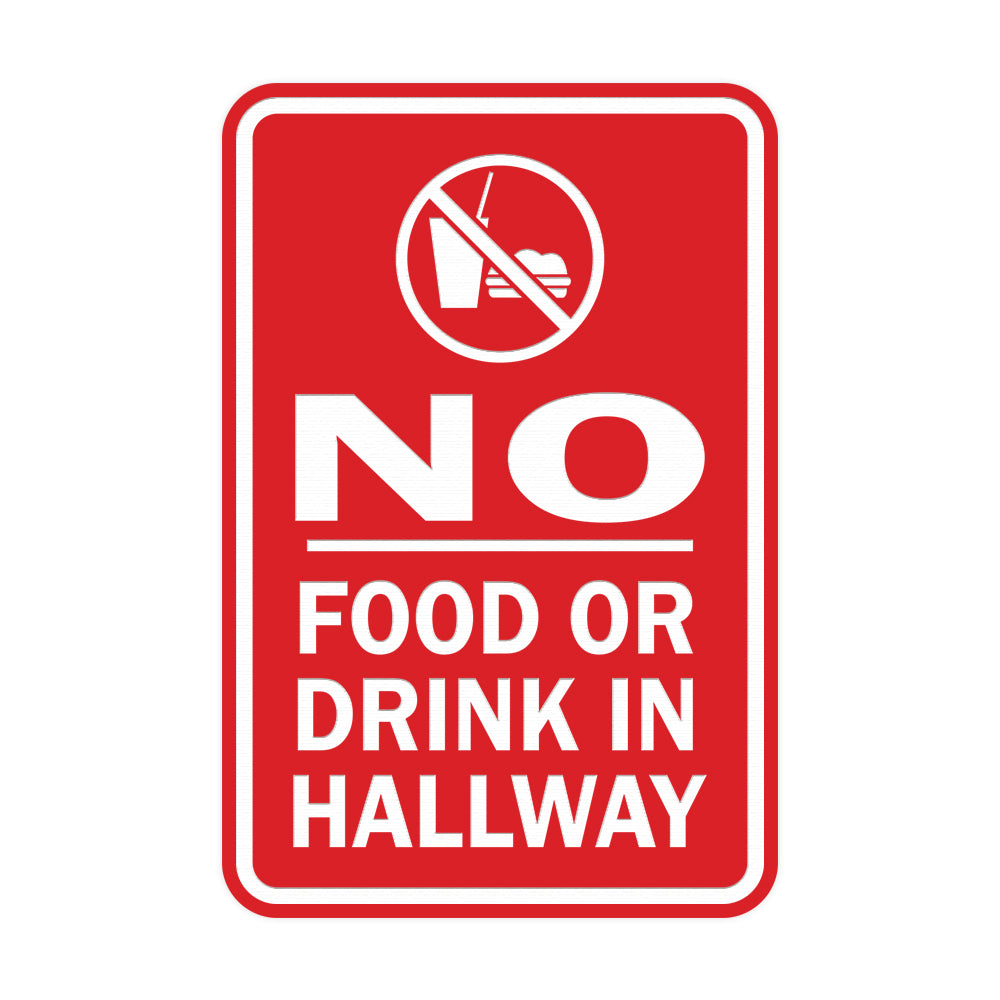 Portrait Round No Food Or Drink In Hallway Sign – All Quality portrait-round-no-food-or-drink-in-hallway-sign-all-quality