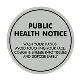 Circle Public Health Notice Wash Your Hands Sign