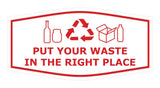 Fancy Put Your Waste in the Right Place Wall or Door Sign