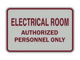 Signs ByLITA Classic Framed ELECTRICAL ROOM AUTHORIZED PERSONNEL ONLY Sign