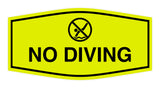 Signs ByLITA Fancy No Diving Sign with Adhesive Tape, Mounts On Any Surface