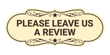 Designer Please Leave Us a Review Wall or Door Sign