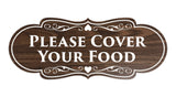 Signs ByLITA Designer Please Cover Your Food Sign