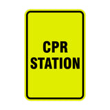 Portrait Round Cpr Station Sign