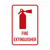 Portrait Round Fire Extinguisher Sign