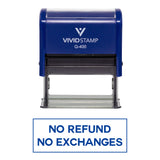 No Refunds No Exchanges Self Inking Rubber Stamp