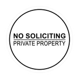 Signs ByLITA Circle No Soliciting Private Property Sign