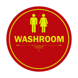 Signs ByLITA Circle Washroom Sign