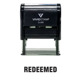 Black REDEEMED Self Inking Rubber Stamp