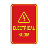 Portrait Round Electrical Room Sign