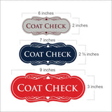 Signs ByLITA Designer Coat Check Sign