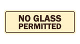 Signs ByLITA Standard No Glass Permitted Sign
