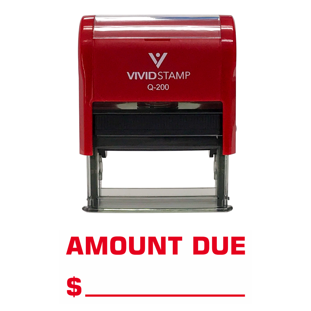 AMOUNT DUE Self Inking Rubber Stamp