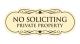 Signs ByLITA Designer No Soliciting Private Property Sign