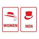 Portrait Round Men / Women Sign Set