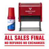 All Sales Final No Refunds Self Inking Rubber Stamp Combo with Refill