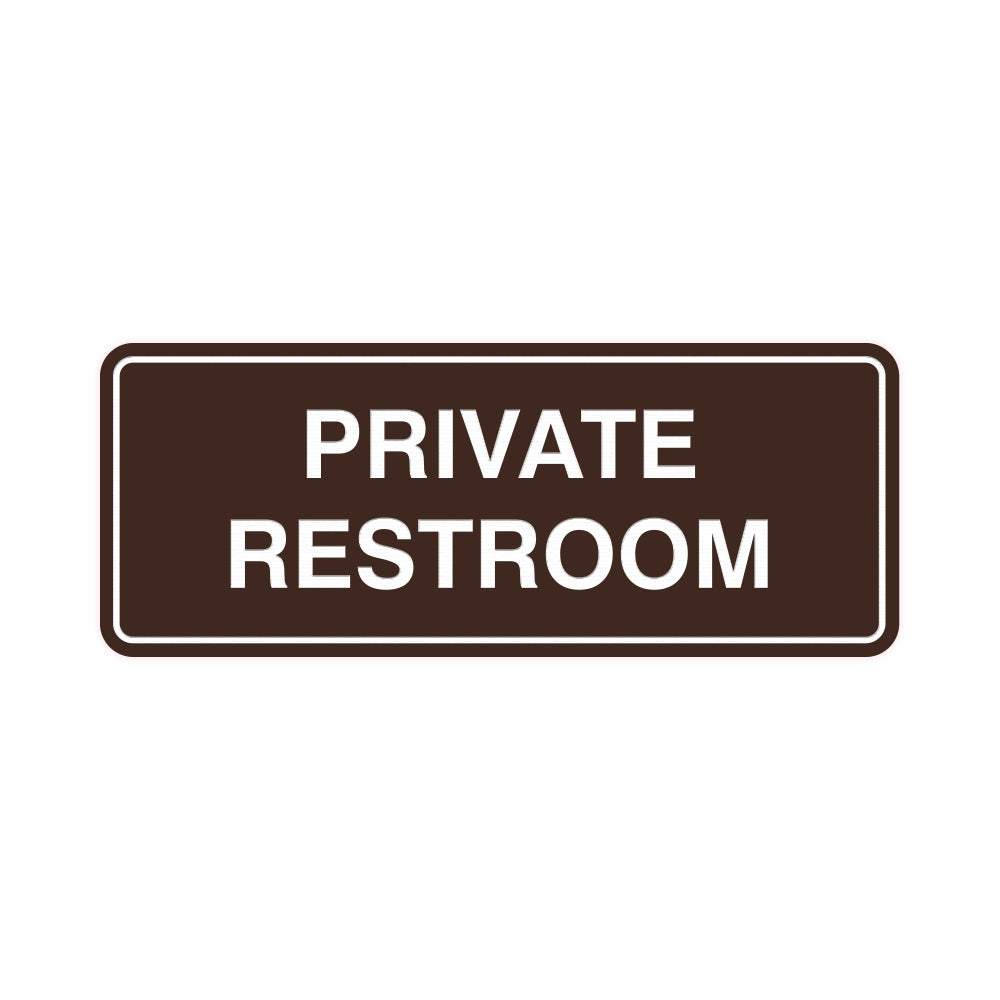 Signs ByLITA Standard Private Restroom Sign