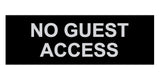 Signs ByLITA Basic No Guest Access Sign