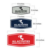 Fancy All Activities Monitored on CCTV Wall or Door Sign
