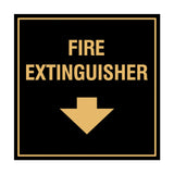 Square Fire extinguisher Sign with Adhesive Tape, Mounts On Any Surface, Weather Resistant