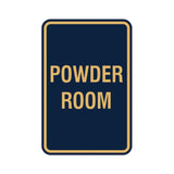 Signs ByLITA Portrait Round Powder Room Sign with Adhesive Tape, Mounts On Any Surface, Weather Resistant, Indoor/Outdoor Use