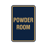 Signs ByLITA Portrait Round Powder Room Sign with Adhesive Tape, Mounts On Any Surface, Weather Resistant, Indoor/Outdoor Use