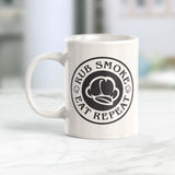 Rub Smoke Eat Repeat 11oz Coffee Mug - Funny Novelty Souvenir