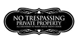Signs ByLITA Designer No Trespassing Private Property Sign All Deliveries to Main House Front Door Sign