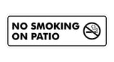 Standard No Smoking On Patio Sign