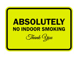 Signs ByLITA Classic Framed Absolutely No Indoor Smoking Thank You Sign