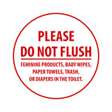 Signs ByLITA Circle Please Do Not Flush Etiquette Sign