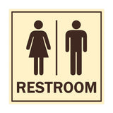 Signs ByLITA Square All Gender Restroom Sign with Adhesive Tape, Mounts On Any Surface, Weather Resistant, Indoor/Outdoor Use