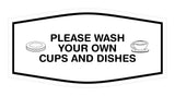 Fancy Please Wash Your Own Cups and Dishes Wall or Door Sign