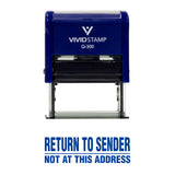 Blue Return To Sender Not At This Address Self Inking Rubber Stamp